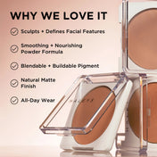 Multi-use contour powder – doubles as bronzer and eyeshadow for seamless sculpting and a natural matte finish.