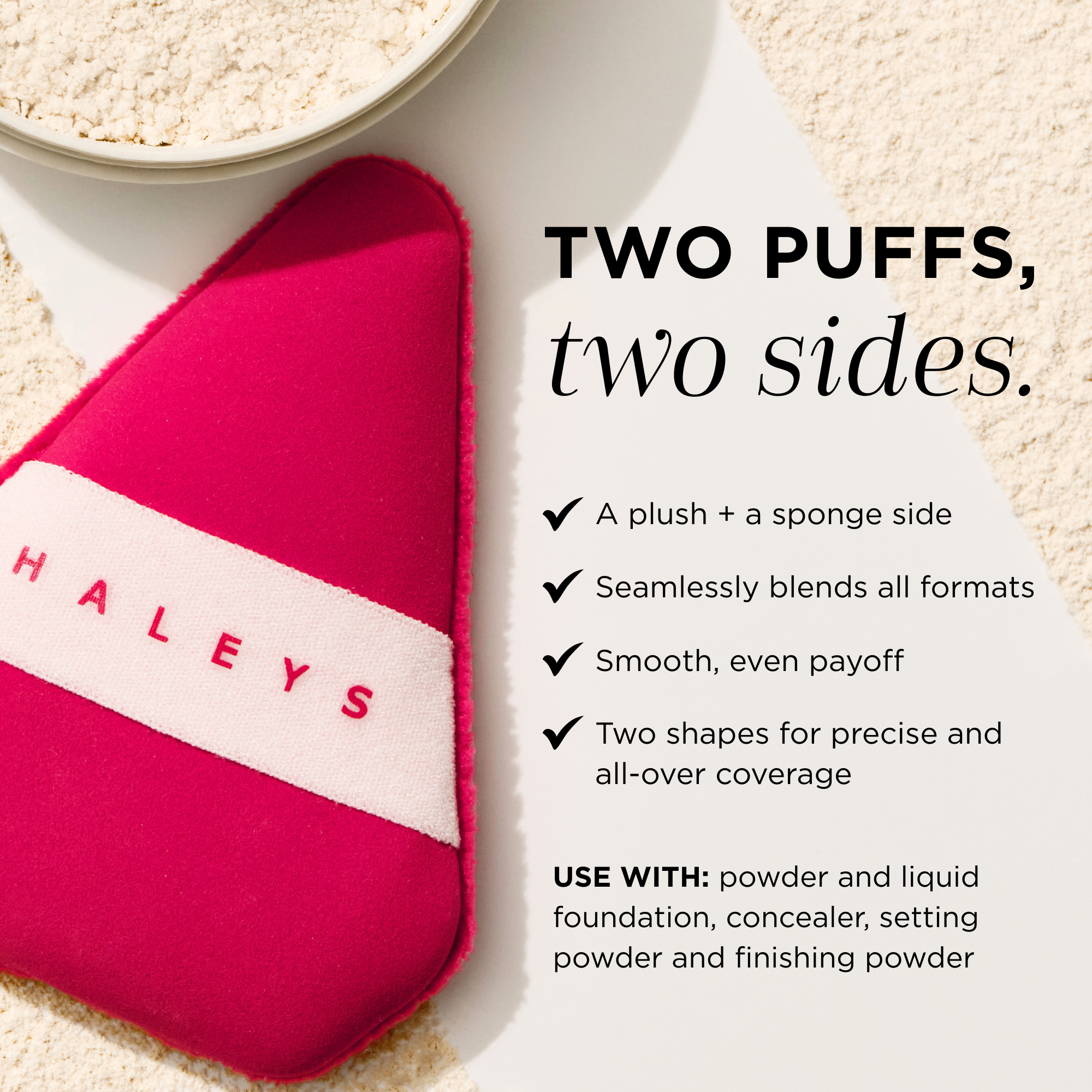 Re-blend Dual Textured Powder Puff Duo